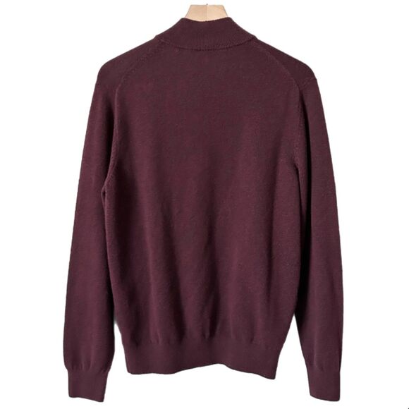 Faherty Mountain Quarter Zip Sweater Claret Heather Size Medium - Picture 4 of 6